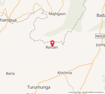 Map of Bodo Raruan, Odisha
