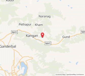 Map of Bodpathar, Kashmir