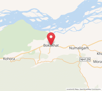 Map of Bokakhat, Assam