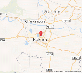 Map of Bokaro, Jharkhand