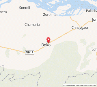 Map of Boko, Assam