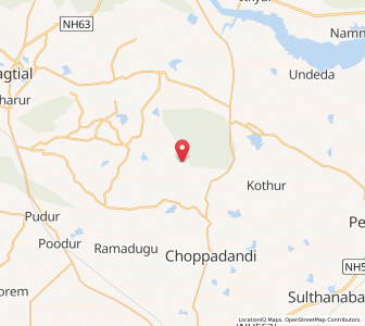 Map of Bomireddipalli, Andhra Pradesh