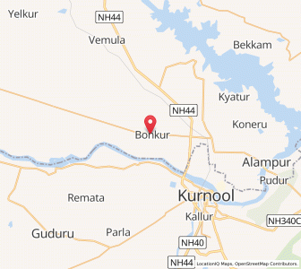 Map of Bommakuru, Andhra Pradesh