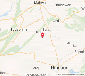 Map of Bond, Rajasthan