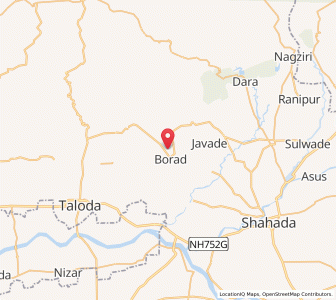 Map of Borad, Maharashtra