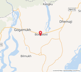 Map of Bordoloni, Assam