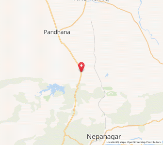 Map of Borgaon, Madhya Pradesh