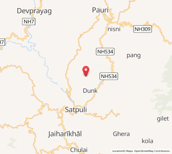 Map of Borikh, Uttarakhand