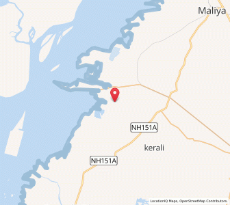 Map of Borki, Gujarat