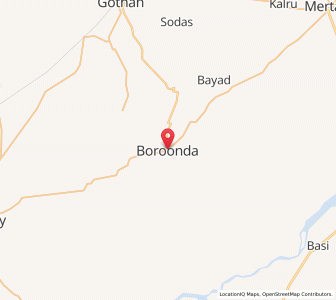 Map of Borunda, Rajasthan