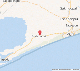 Map of Brahmagiri, Odisha