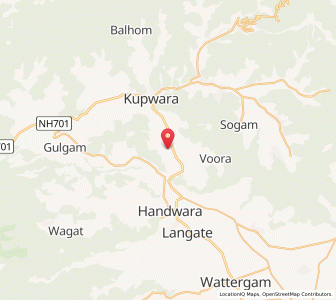 Map of Bramar, Kashmir