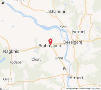 Map of Bramhapuri, Maharashtra