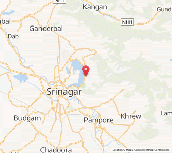 Map of Bren, Kashmir