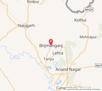 Map of Bridgmanganj, Uttar Pradesh