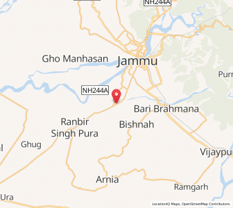 Map of Brijnagar, Kashmir