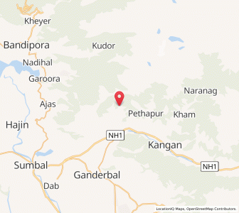 Map of Brimshan, Kashmir