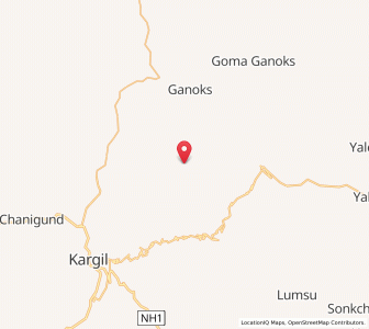 Map of Brok, Kashmir