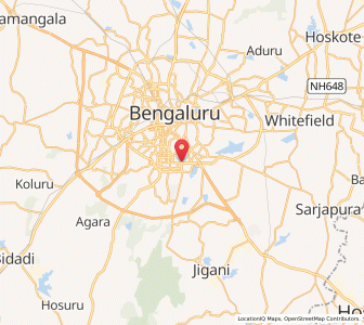 Map of BTM Layout 1st Stage, Karnataka
