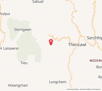 Map of Buarpui, Mizoram