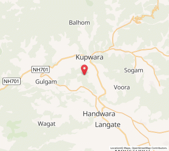 Map of Bubarnag, Kashmir