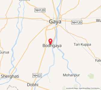 Map of Bodhgaya, Bihar