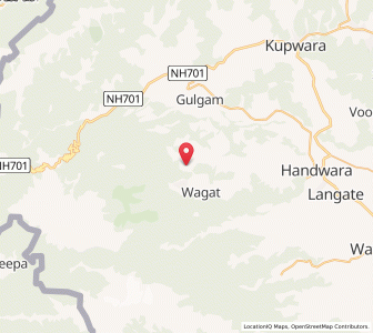Map of Budhashung, Kashmir