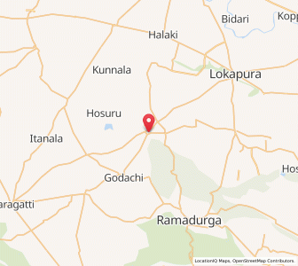 Map of Budnur, Karnataka