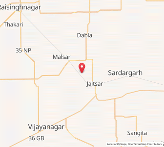 Map of Bugian, Rajasthan