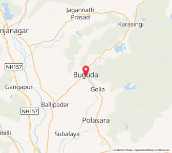 Map of Buguda, Odisha