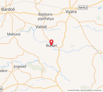 Map of Buhari, Gujarat