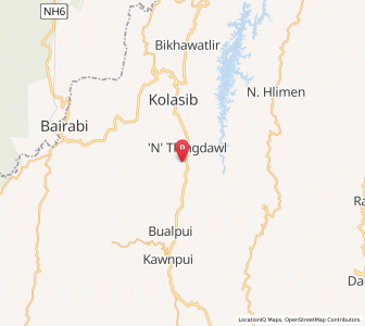 Map of Bukhmai Tuak, Mizoram