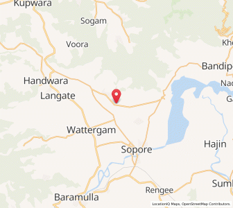 Map of Bumai, Kashmir