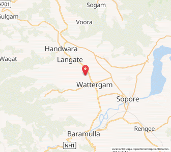 Map of Buna Badra, Kashmir