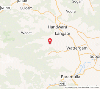 Map of Buna Darbal, Kashmir