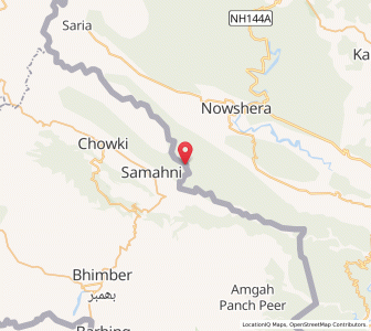 Map of Buna Gura, Kashmir