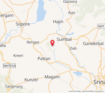 Map of Buna Naugam, Kashmir
