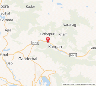 Map of Buna Palang, Kashmir