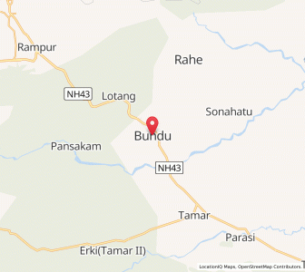 Map of Bundu, Jharkhand