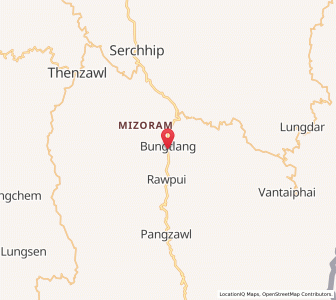 Map of Bungtlang, Mizoram