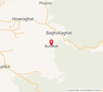 Map of Burakek, Assam