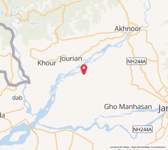Map of Burj Chhanni, Kashmir