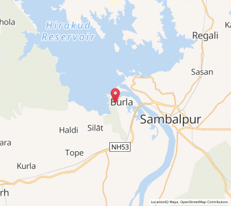 Map of Burla, Odisha