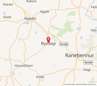 Map of Byadgi, Karnataka