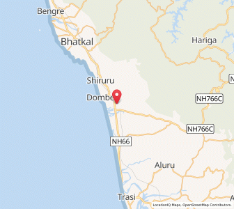 Map of Byndoor, Karnataka