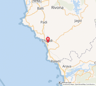 Map of Canacona, Karnataka