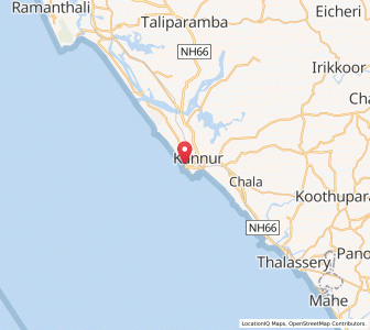 Map of Cannanore, Kerala