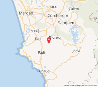 Map of Canvorem, Goa