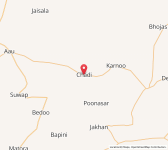 Map of Chadi, Rajasthan