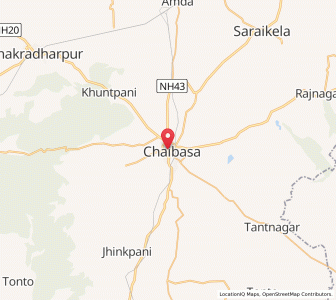 Map of Chaibasa, Jharkhand